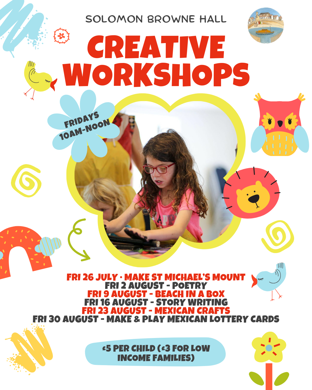 Creative family workshops - Fridays all summer