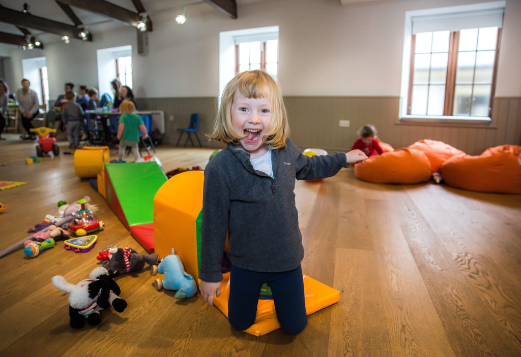 Happy child playing